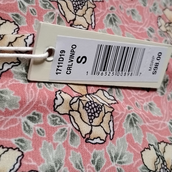 - Max Studios Peachy Pink Yellow Floral Hi-Low Maxi Skirt NWT - Picture 6 of 6